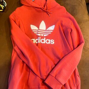 Coral Red Adidas Hoodie